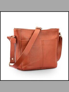 Genuine Leather Sling Crossbody Shoulder Bag Saddlebag Purse
